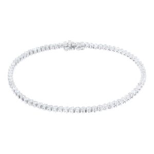 18ct White Gold 2cttw Line Bracelet